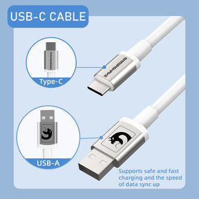 MAMBASNAKE C01 Custom Coiled Keyboard Cable & Winder Set, Aviator Cable Fixed Rod Management Pole + Coiled USB C Cable for Gaming Keyboard