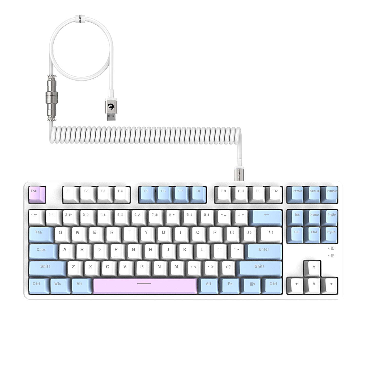 AJAZZ AK873-75% Wired Gaming Keyboard-Hot Swap Mechanical Keyboard-LIGHTSYNC RGB Compact 87 Keys-Magnetic Upper Cover for PC/Mac