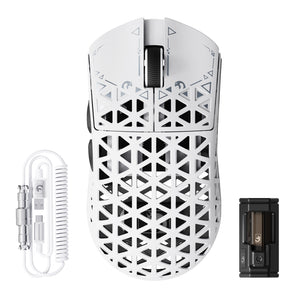 MAMBASNAKE M5 Ultra Carbon Fiber Wireless PAW3950MAX Gaming Mouse with 8KHz Coiled Cable