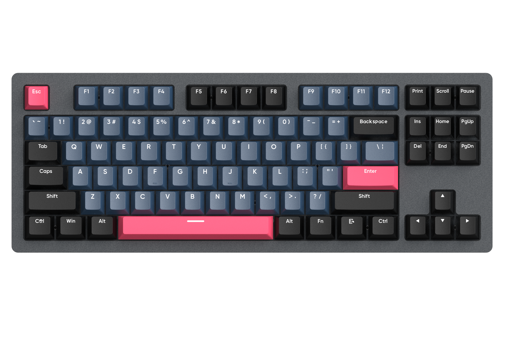 AJAZZ AKC087 Mechanical Keyboard, Tri-mode Connection, BT5.0 Wireless Keyboard, Multi-layer Metal Base, Compact 87 Keys Layout, TKL, Retro Tricolor, Hotswappable Rechargeable RGB Keyboard, for Win/Mac