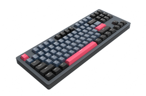 AJAZZ AKC087 Mechanical Keyboard, Tri-mode Connection, BT5.0 Wireless Keyboard, Multi-layer Metal Base, Compact 87 Keys Layout, TKL, Retro Tricolor, Hotswappable Rechargeable RGB Keyboard, for Win/Mac