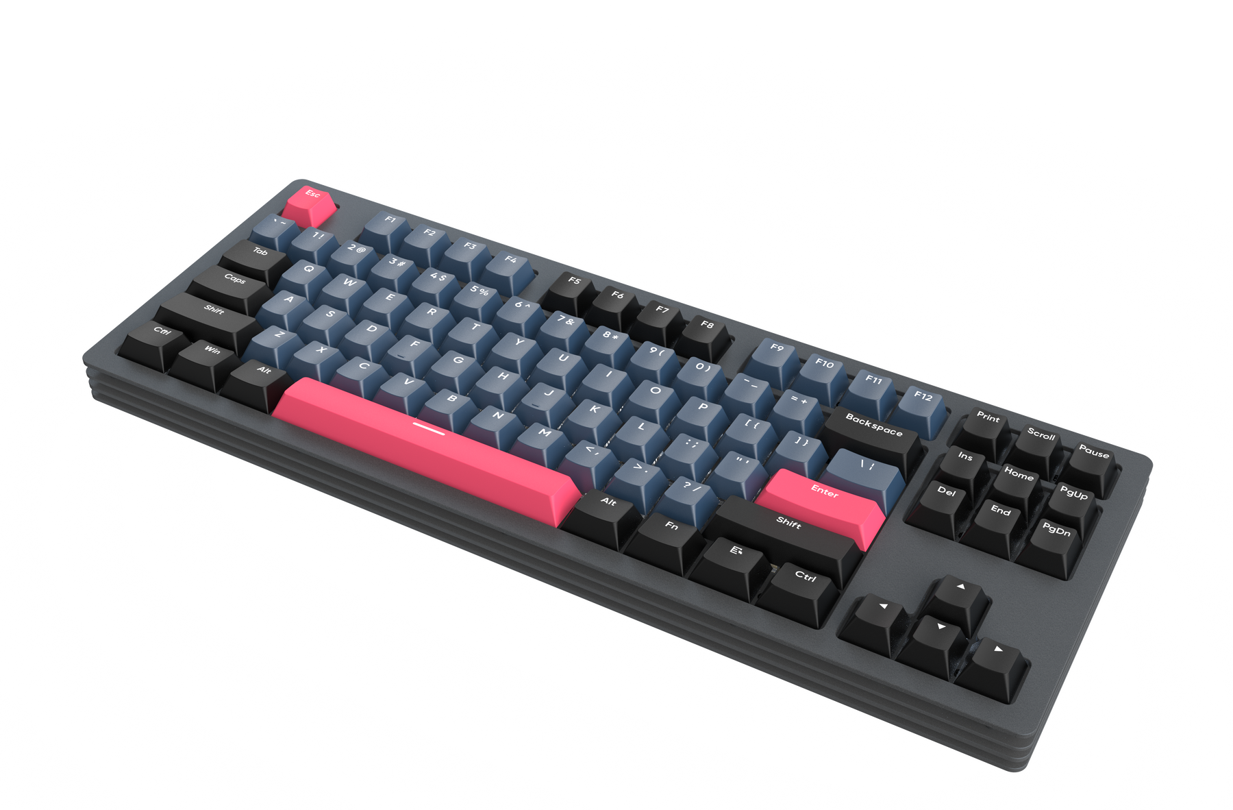 AJAZZ AKC087 Mechanical Keyboard, Tri-mode Connection, BT5.0 Wireless Keyboard, Multi-layer Metal Base, Compact 87 Keys Layout, TKL, Retro Tricolor, Hotswappable Rechargeable RGB Keyboard, for Win/Mac