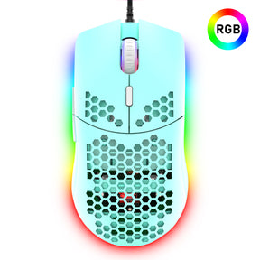 ZIYOU LANG M1 Wired Lightweight Gaming Mouse,6 RGB Backlit with 7 Buttons Programmable, Adjustable 6400DPI ,Ultralight Honeycomb Shell