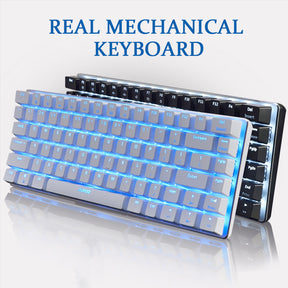 AJAZZ AK33 Mechanical Gaming Keyboard TKL 80% Compact Light Up Keyboard 82 Key Anti-Ghosting Detachable USB-C Cable for PC Mac