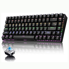 XINMENG XM84 84 Keys 3 Modes Mechanical Keyboard, Bluetooth 5.0/Wireless 2.4G/Wired, Rechargeable 3000mAh Battery, 20 LED Backlit Mode