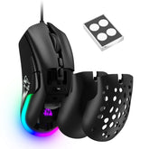 ZIYOU LANG D19 Wired RGB Gaming Mouse, 12000DPI, 7 Programmable Buttons, Adjustable Weights, Honeycomb Shell Mice for PC/PS4/XBOX