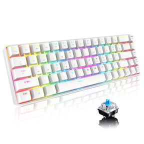 ZIYOU LANG T8 60% Mechanical Mini Gaming Keyboard Compact Type C Wired 68 Keys LED Backlit USB Waterproof Keyboard 18 Chroma RGB