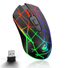 ZIYOU LANG Wireless Gaming Mouse with 2.4Ghz USB Receiver RGB Backlight Adjustable DPI Silent Rechargeable Ergonomic 7 Button