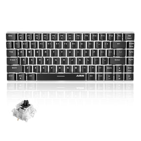 AJAZZ AK33 Mechanical Gaming Keyboard TKL 80% Compact Light Up Keyboard 82 Key Anti-Ghosting Detachable USB-C Cable for PC Mac