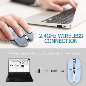 ZIYOU LANG X1 Wireless Rechargable  Mouse , 2.4G Cordless Light Silent Office Mice , 3200 DPI, 8 Programmable Joystick Button