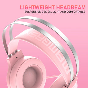 MAMBASNAKE M10 Over-Head Gaming Headphone, 3.5mm Stereo Wired, RGB Rainbow Backlit, Stereo Surround Sound,Noise Canceling Microphone