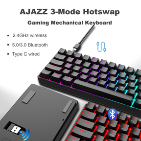 AJAZZ AK692 - Hot-Swappable Numeric Keyboard Mechanical Wireless Bluetooth5.0 Type C Wired Mode 4000 mAh Rechargable Light up