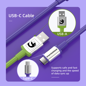 MAMBASNAKE Coiled Gaming Keyboard Cable, Pro Custom USB-C Cable for Mechanical Keyboard, TPU Spring Type-C Cable with Metal Aviation Connector