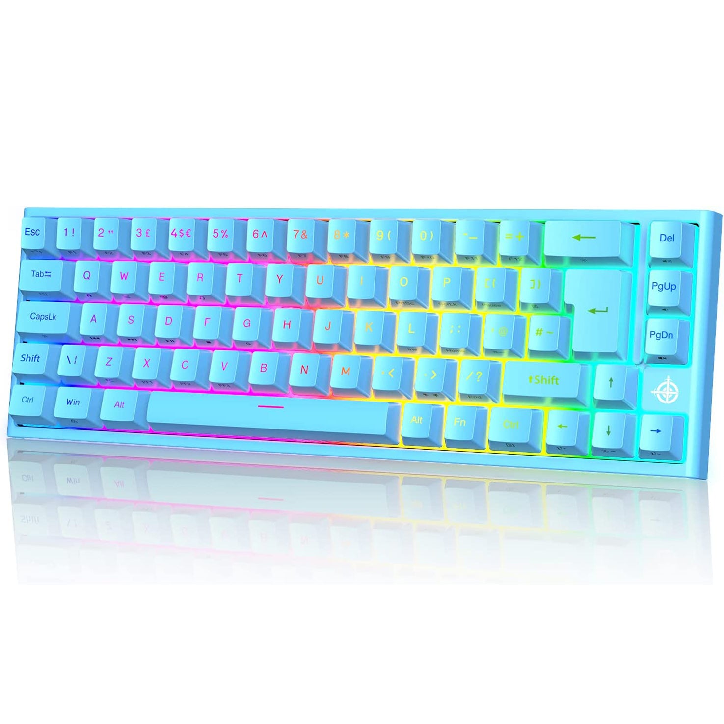 MAGIC-REFINER MK26 60% Gaming Keyboard,RGB Chroma Backlit Wried Ultra-Compact Mini Mechanical Keyboard 68 Key for PC, MAC, PS4