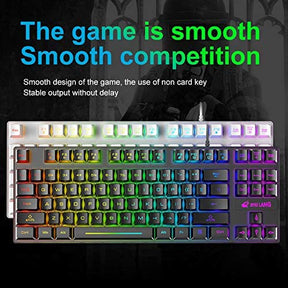 ZIYOU LANG K16 60% Gaming Keyboard87 Keys Mechanical Feeling Multi Color RGB Illuminated LED Backlit Wired Light Up Keyboard