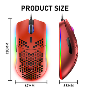 ZIYOU LANG M1 Wired Lightweight Gaming Mouse,6 RGB Backlit with 7 Buttons Programmable, Adjustable 6400DPI ,Ultralight Honeycomb Shell