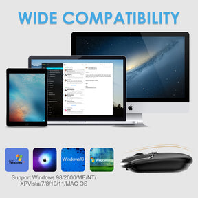 ZIYOU LANG X1 Wireless Rechargable  Mouse , 2.4G Cordless Light Silent Office Mice , 3200 DPI, 8 Programmable Joystick Button