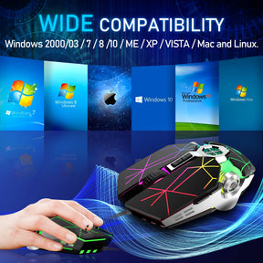 ZIYOU LANG V8 Wired Gaming Mouse, 4000 DPI Ergonomic PC Gaming Mice with Rainbow Breathing Backlit and 7 Programmable Buttons