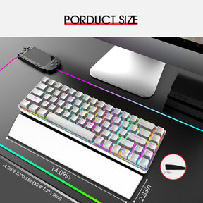 AJAZZ Wrist Rest for 65% Compact Gaming Office Mechanical Wireless Bluetooth PC Keyboard Memory Foam Ergonomic Soft Faux Leather