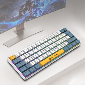 MAGIC-REFINER MK21 UK Layout 60% Mechanical Gaming Keyboard Mini Compact Wired Type C Dye-Sublimation PBT USB Water-resistant 14 Chroma RGB Illuminated