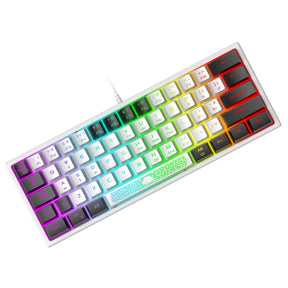 ZIYOU LANG K61 - 60 Percent Compact Gaming Keyboard UK Layout Ultralight LED Backlit Mechanical Feel PS4 Laptop PC Accessories