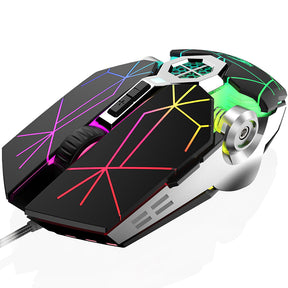 ZIYOU LANG V8 Wired Gaming Mouse, 4000 DPI Ergonomic PC Gaming Mice with Rainbow Breathing Backlit and 7 Programmable Buttons